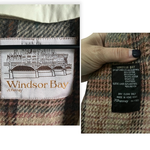 Windsor Bay Vintage 1980’s belted tan rain coat with zip out lining - Picture 16 of 16